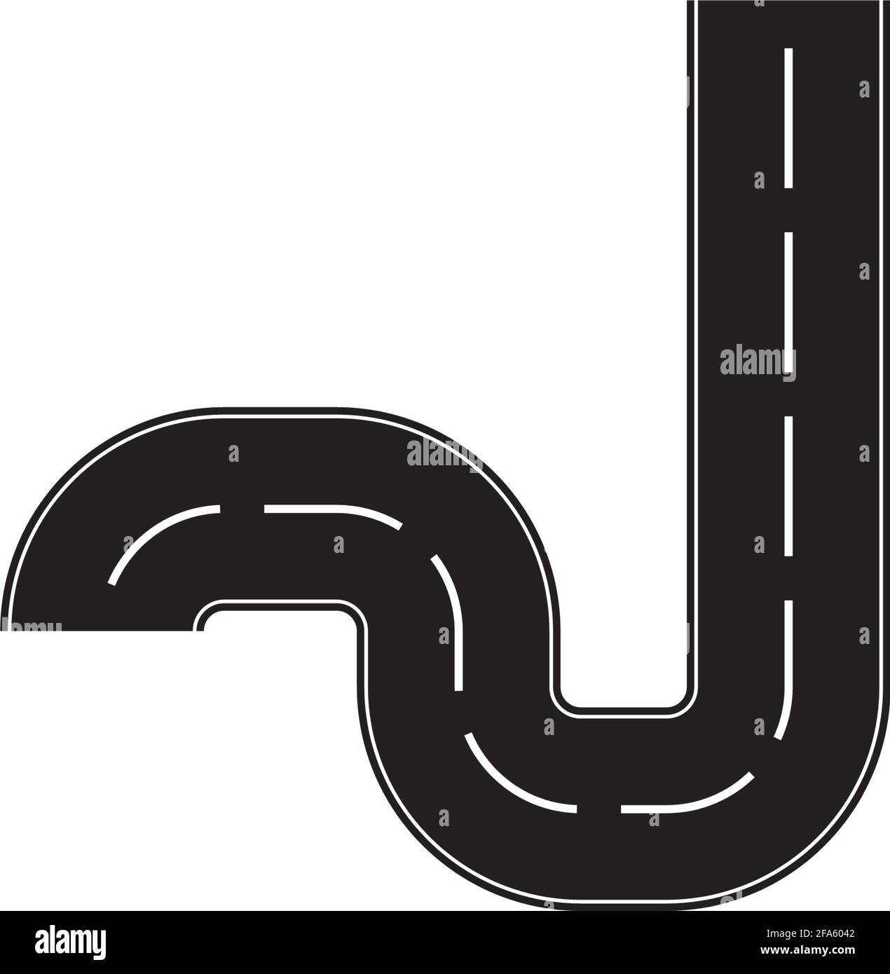 Road icon isolated on white background Stock Vector Image & Art - Alamy