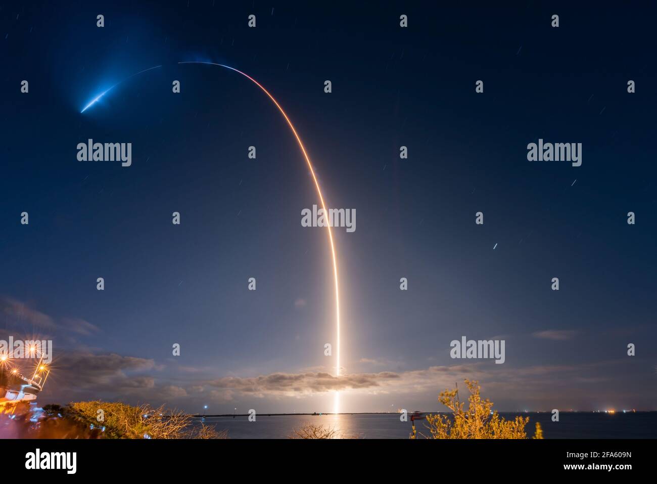 SpaceX Crew 2 Launch From LC-39A Stock Photo