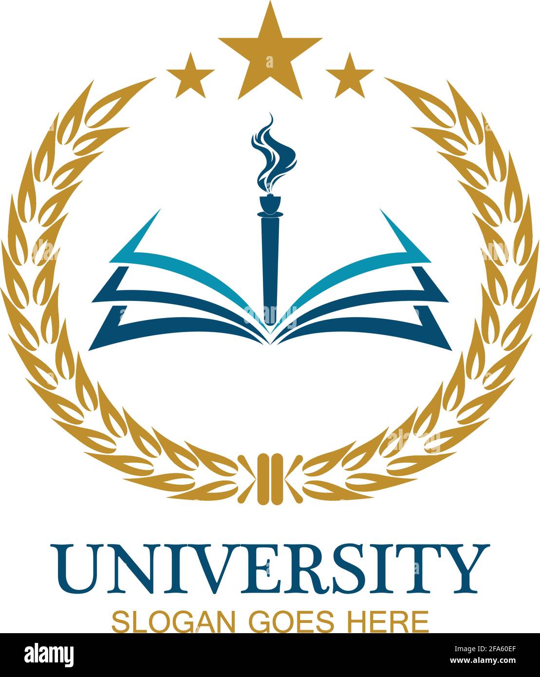 University, Academy, School and Course logo design template Stock Vector