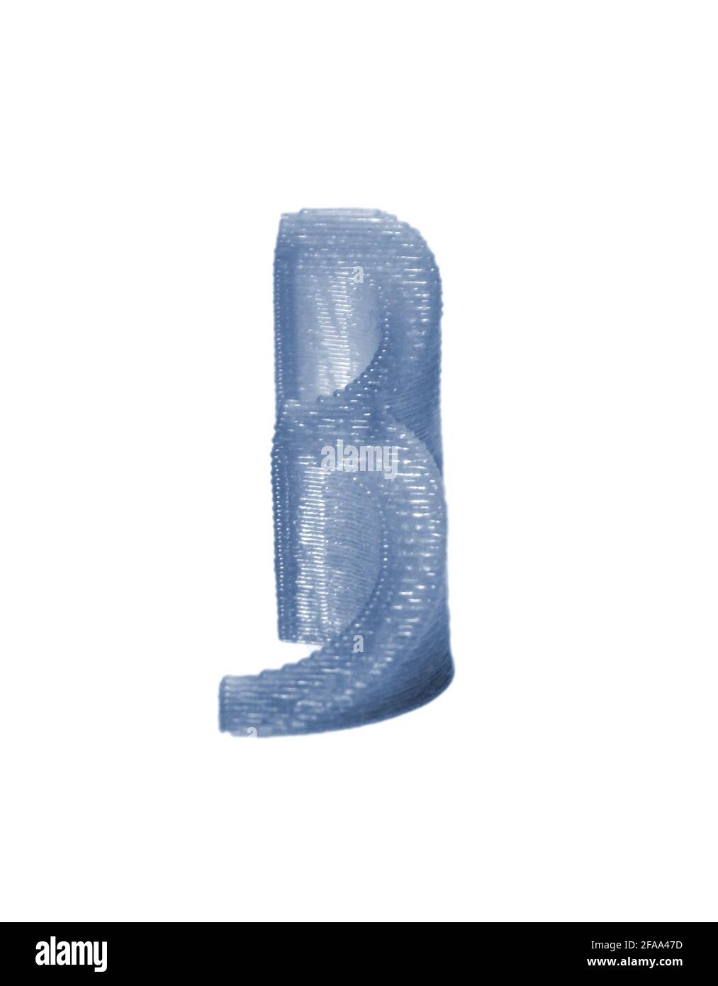 Objects printed by 3d printer Isolated on white background. Stock Photo