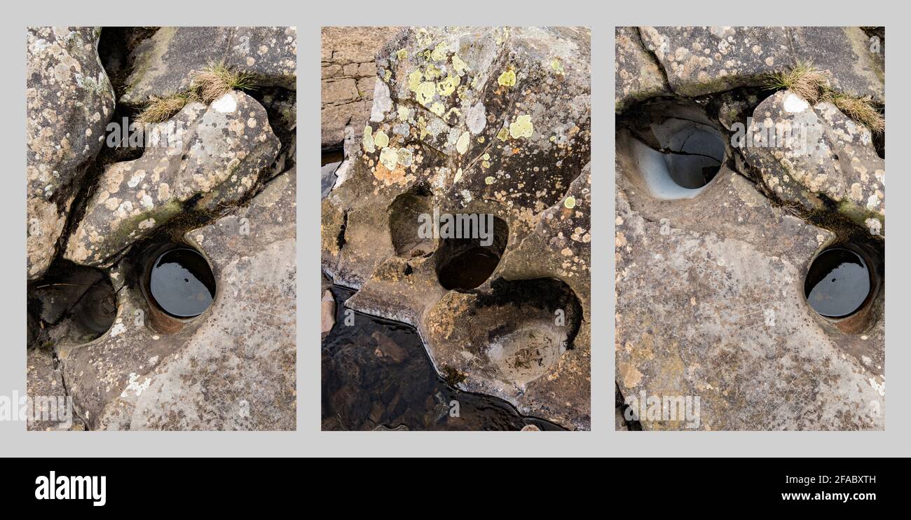 Potholes formed by scouring action hi-res stock photography and images ...