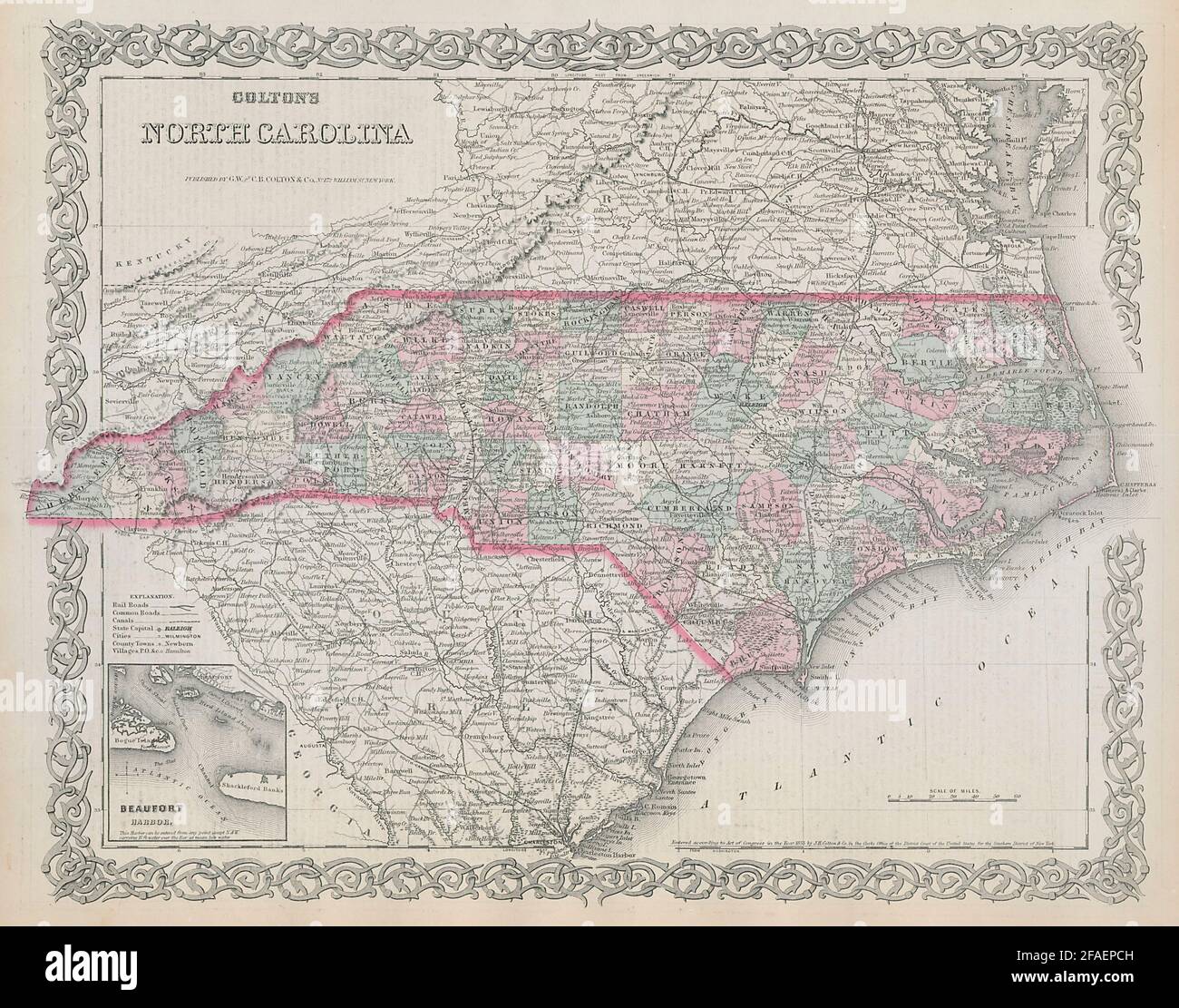 Old map of north carolina hires stock photography and images Alamy