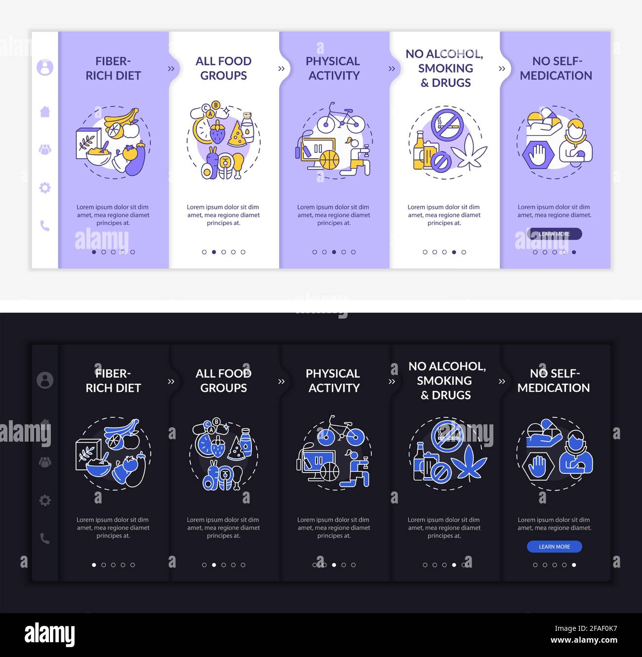 Hepatic health onboarding vector template Stock Vector