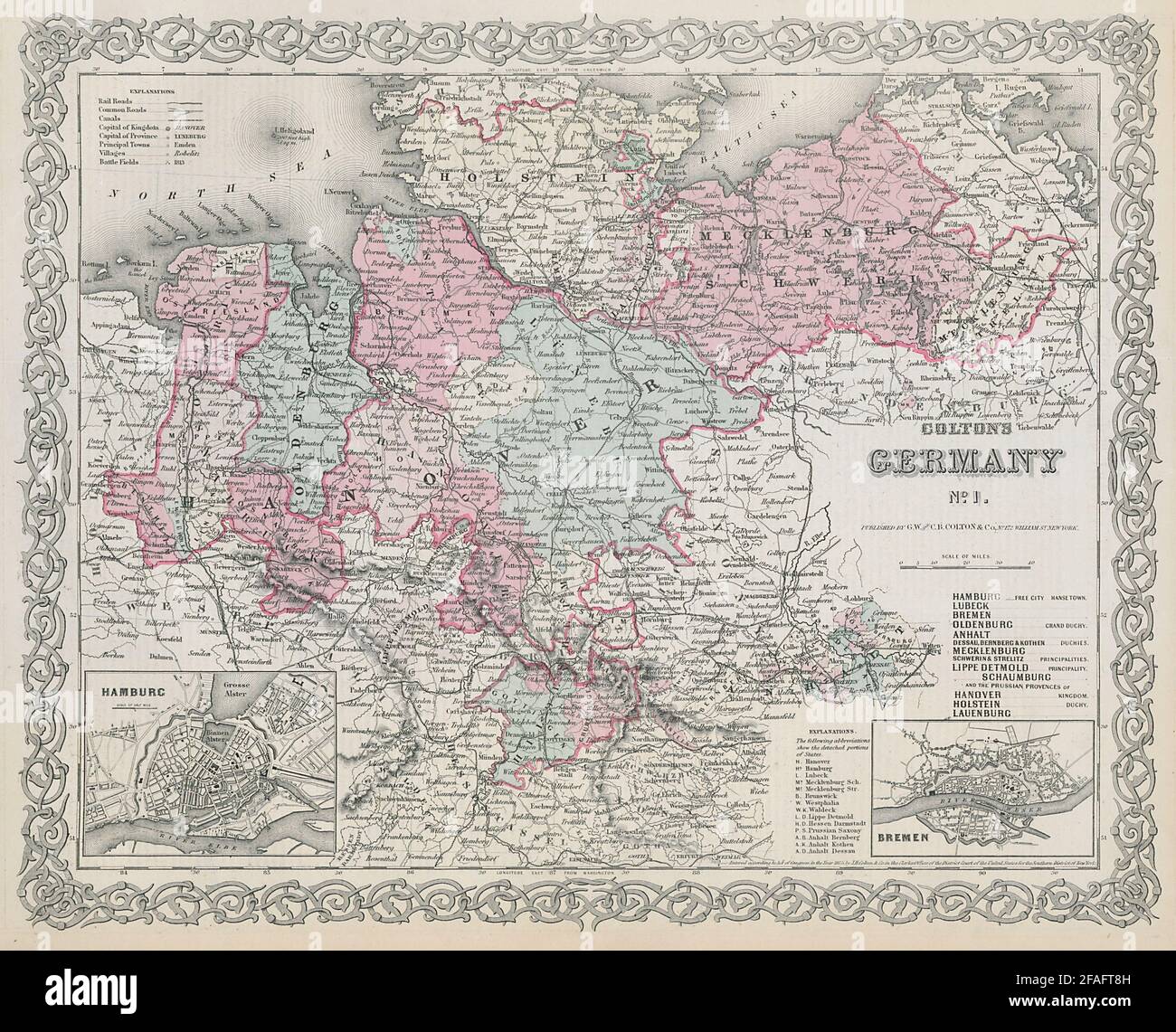 Map of new bremen hi-res stock photography and images - Alamy