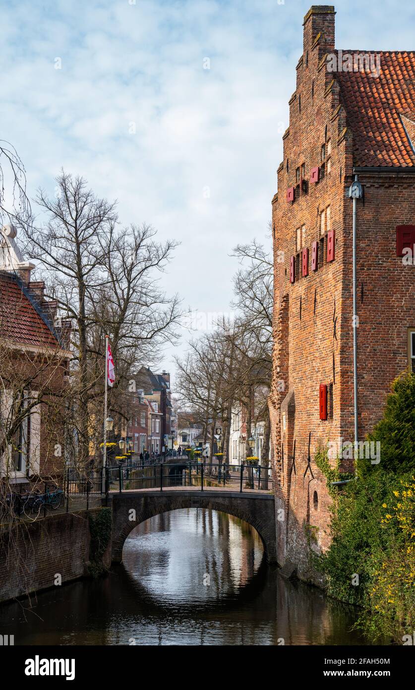Street scene in the old city center of Amersfoort, Netherlands Stock Photo