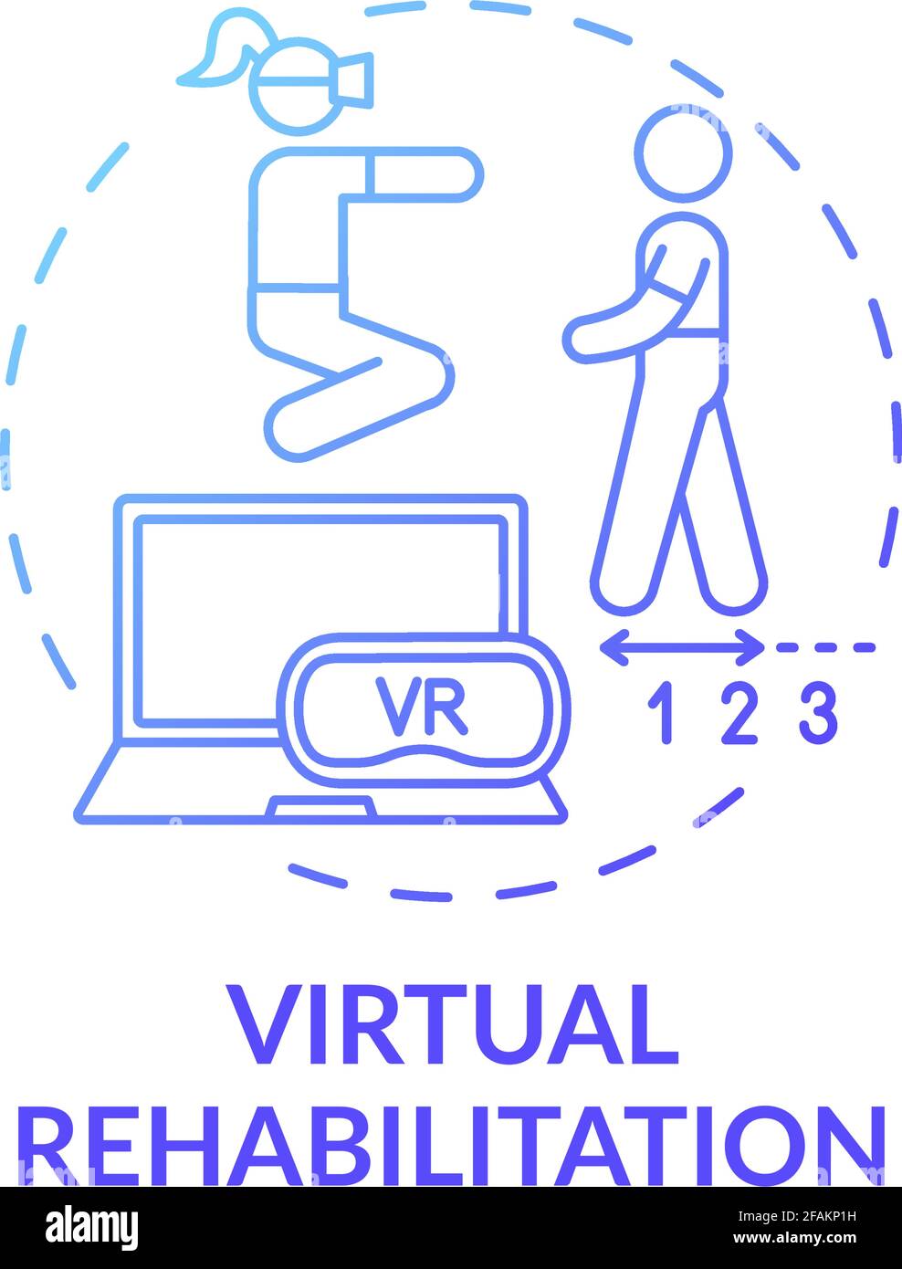 Virtual rehabilitation concept icon Stock Vector Image & Art - Alamy
