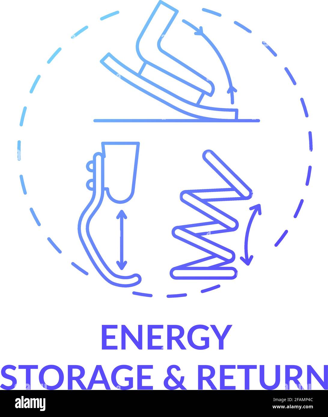 Energy storage and return concept icon Stock Vector