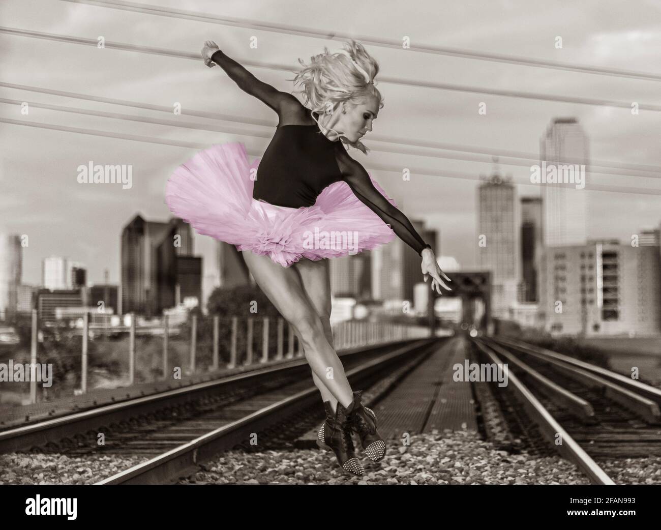 Railroad Dancer Stock Photo