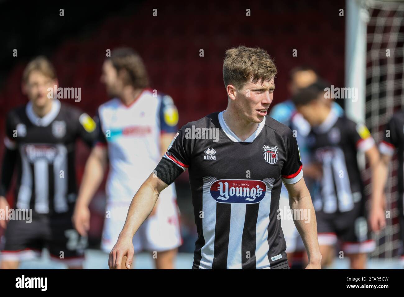Grimsby Town midfielder Harry Clifton (15) during the Sky Bet League 2 match between Grimsby Town and Bolton Wanderers at Blundell Park, Cleethorpes, Stock Photo