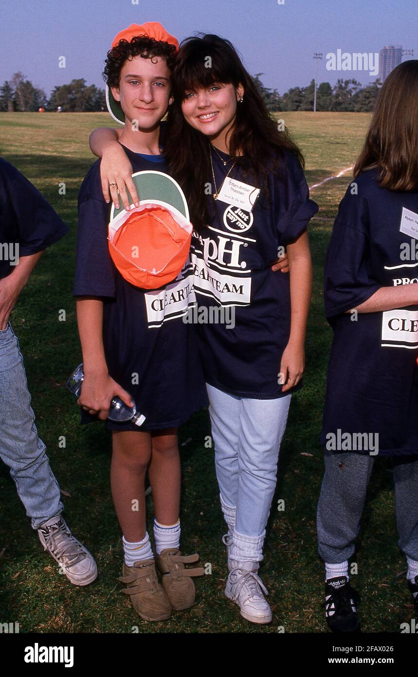 Dustin Diamond and Tiffani Amber Thiessen 1989 Credit Ralph Dominguez
