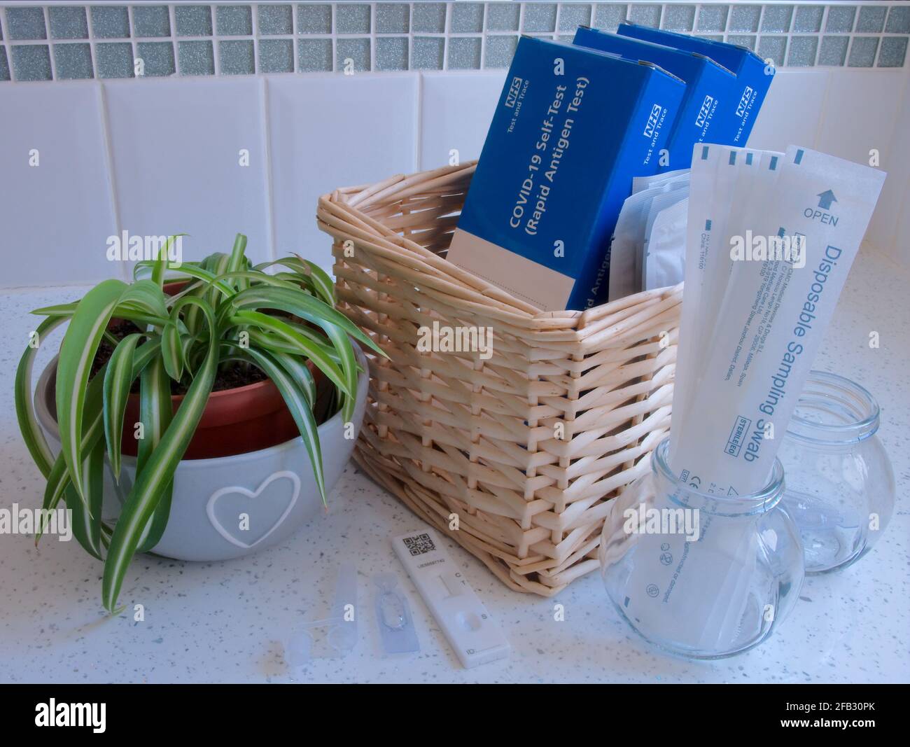 NHS COVID19 Coronavirus lateral flow antigen testing devices and swabs