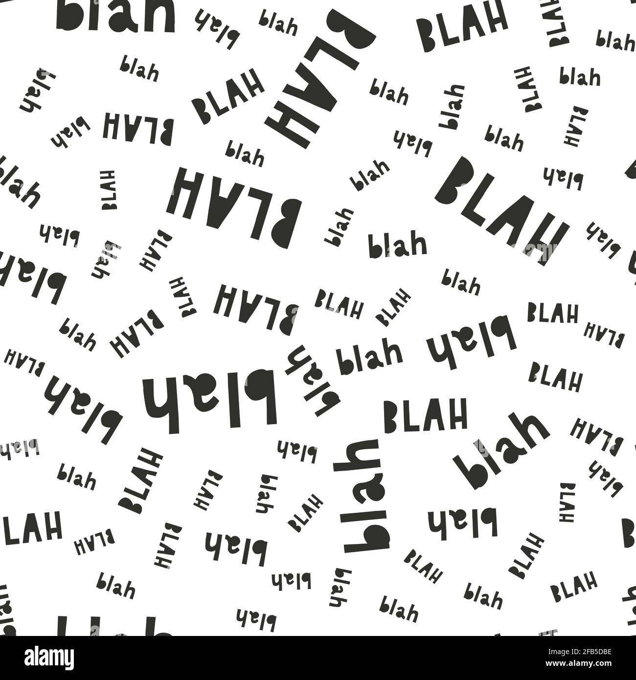 Blah blah blah pattern hi-res stock photography and images