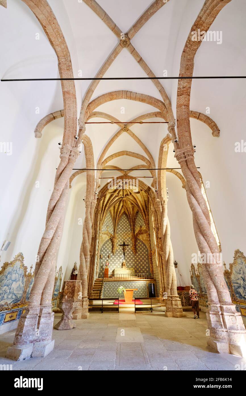 Interior of the Igreja de Jesus (Jesus Church), dating back to the 15th century, designed by the architect Diogo Boitaca in 1494. It is one of the fir Stock Photo