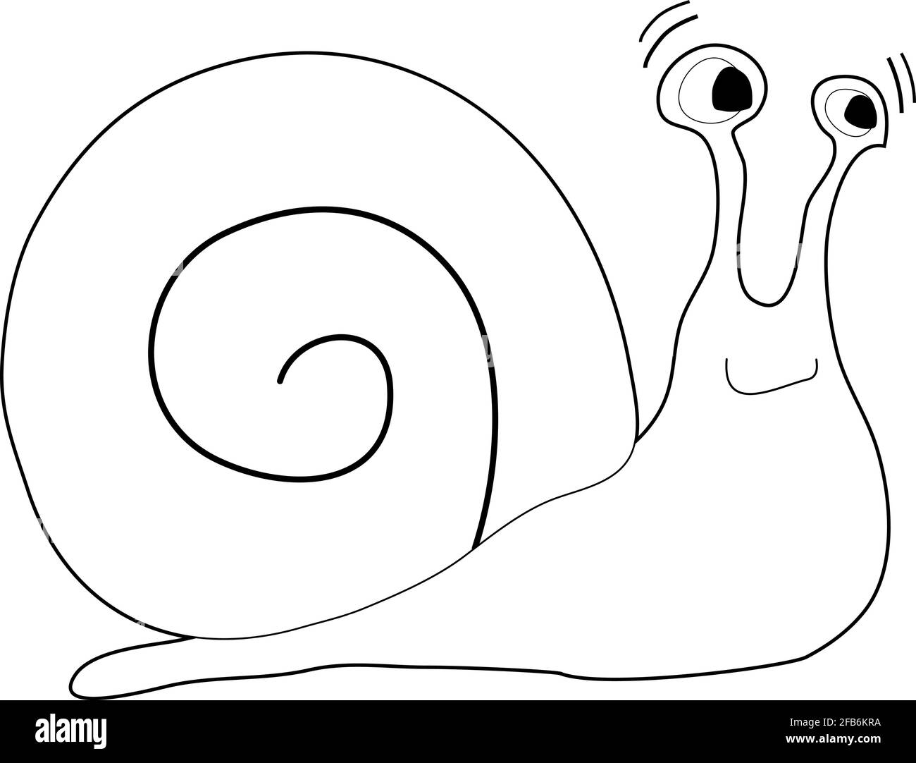 Easy Coloring drawings of animals for little kids: Snail Stock Vector Image  & Art - Alamy