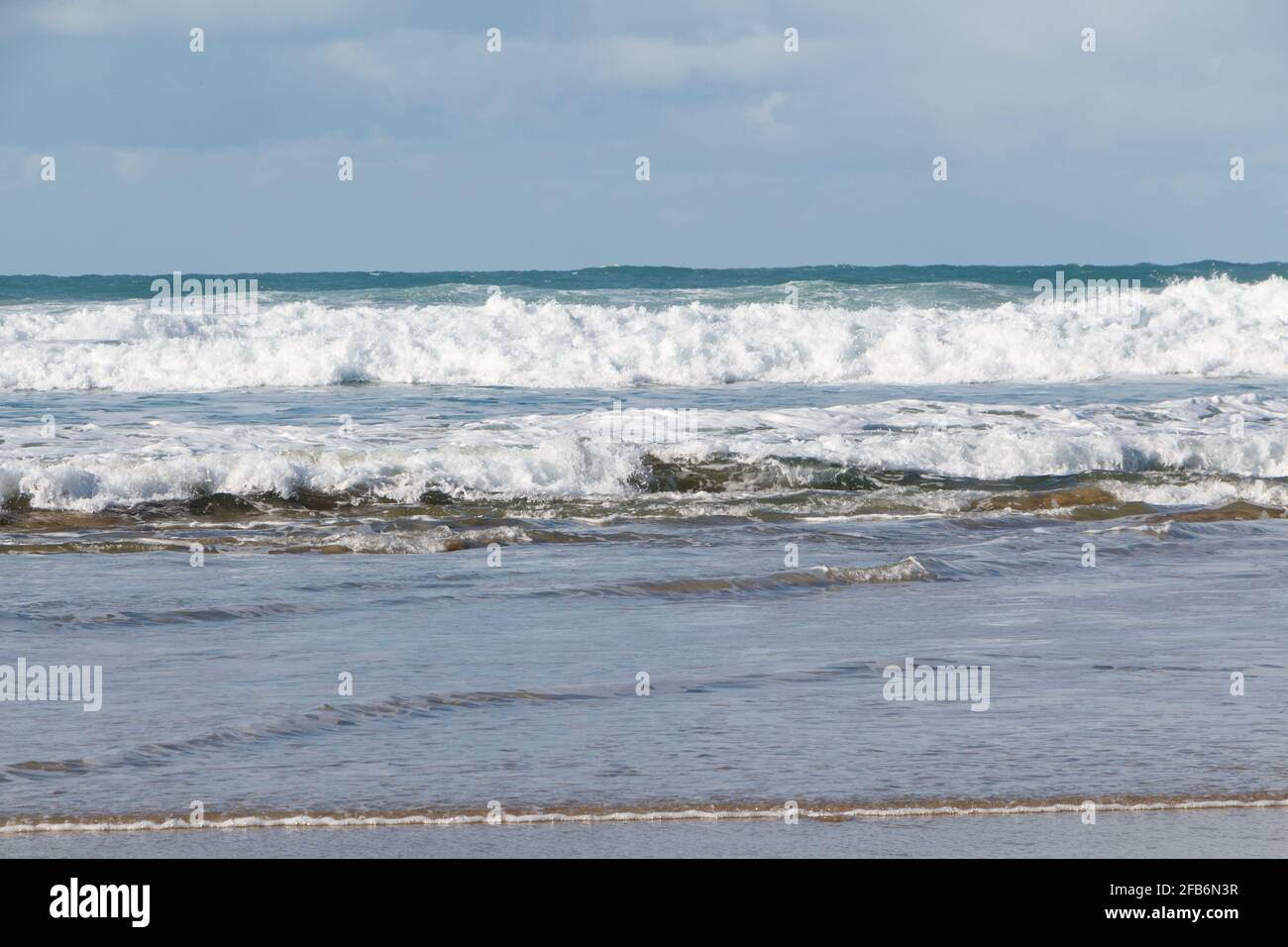 Waves crushing on the coast of Brittany Stock Photo - Alamy