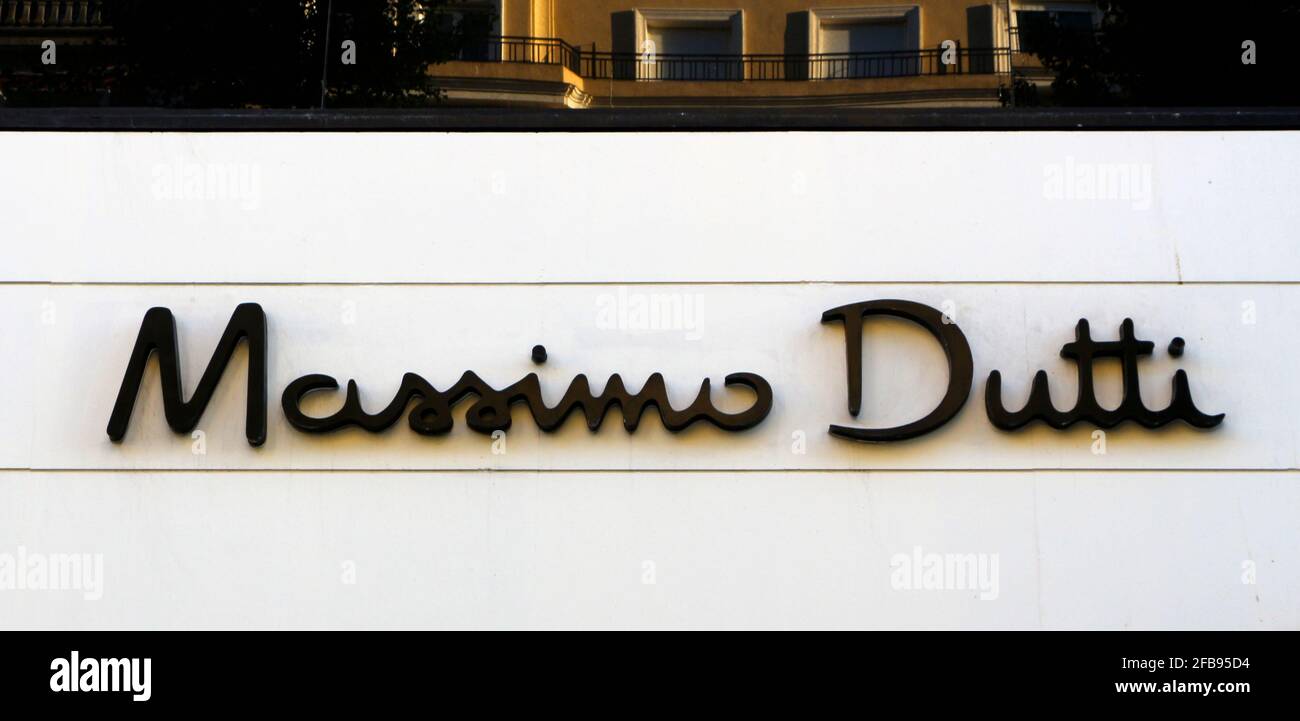 Massimo Dutti shop sign in the city centre of Santander Cantabria Spain  Stock Photo - Alamy
