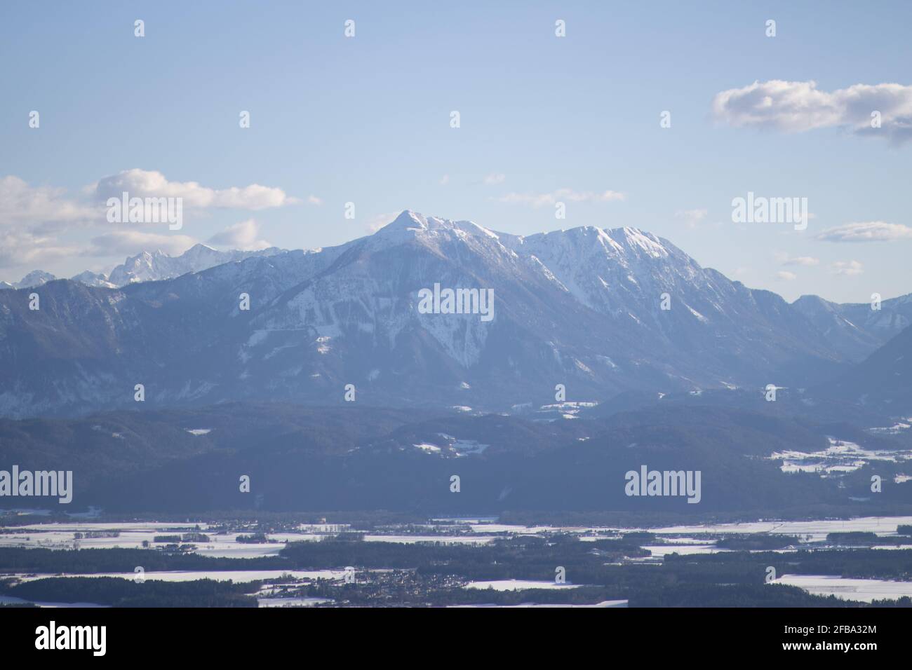 Beautiful shot of snowy mountains Stock Photo - Alamy