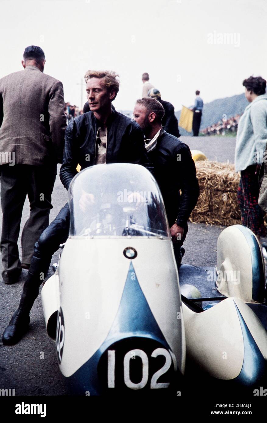 Sidecar motorcycle racing 1959 in the UK part III Stock Photo Alamy