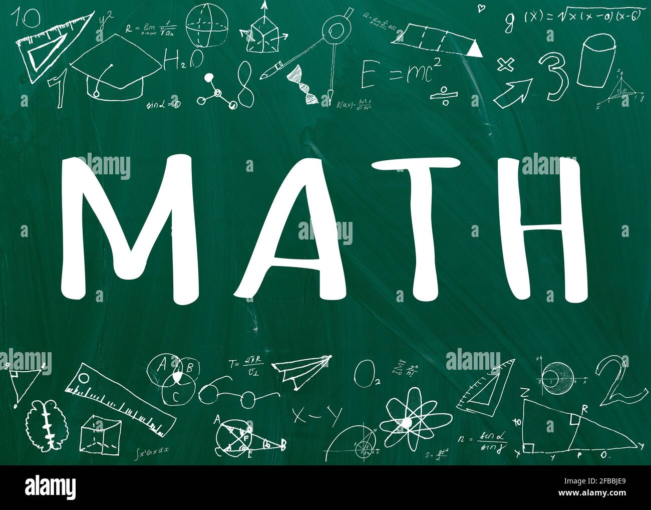 Chalkboard With Math Equations High Resolution Stock Photography and Images Alamy