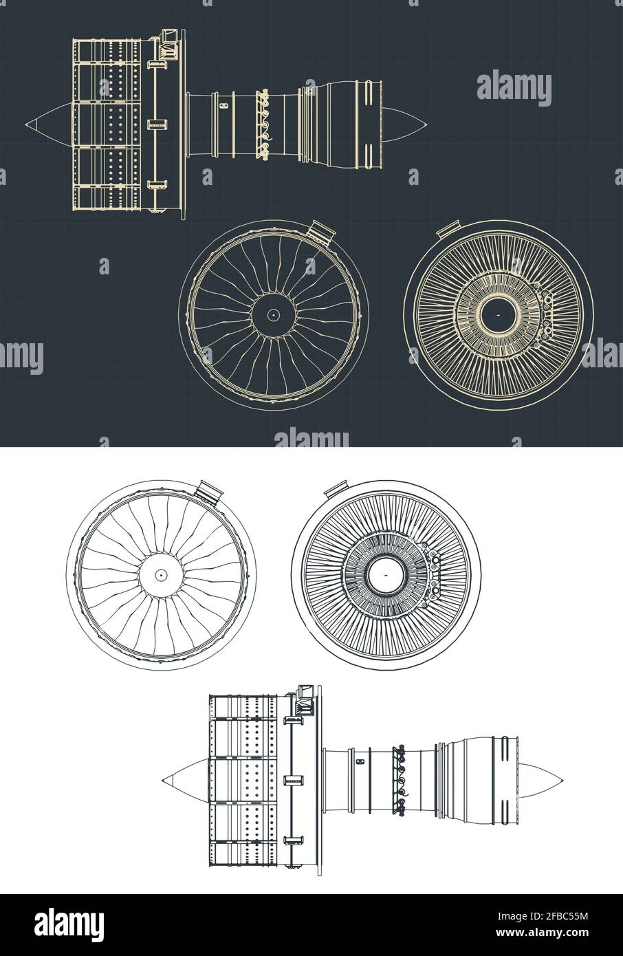 Turbofan engines Stock Vector Images - Alamy