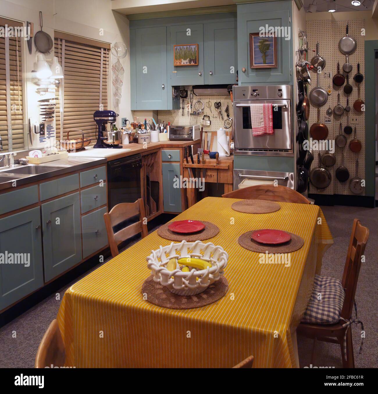 Julia Child's kitchen from her Irving Street, Cambridge, Massachusetts home was put on display at the Smithsonian Institution National Museum. Stock Photo