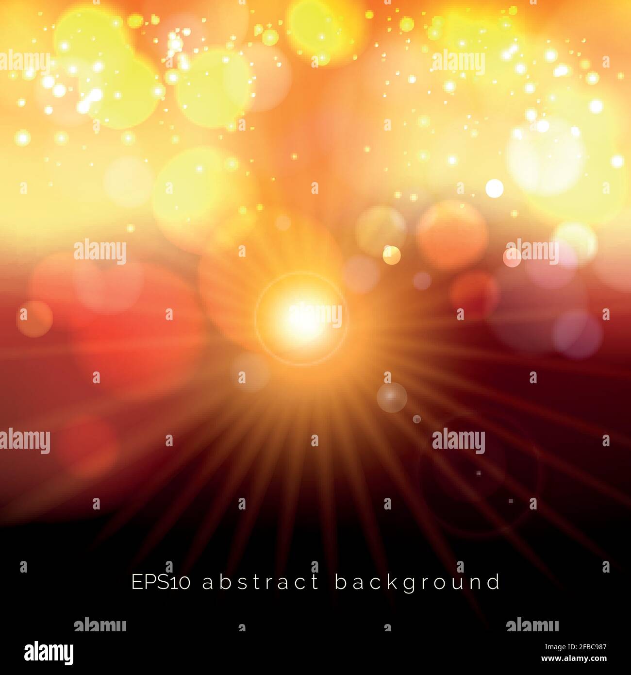 Background yellow blur illuminated magic sun Stock Vector Images - Alamy