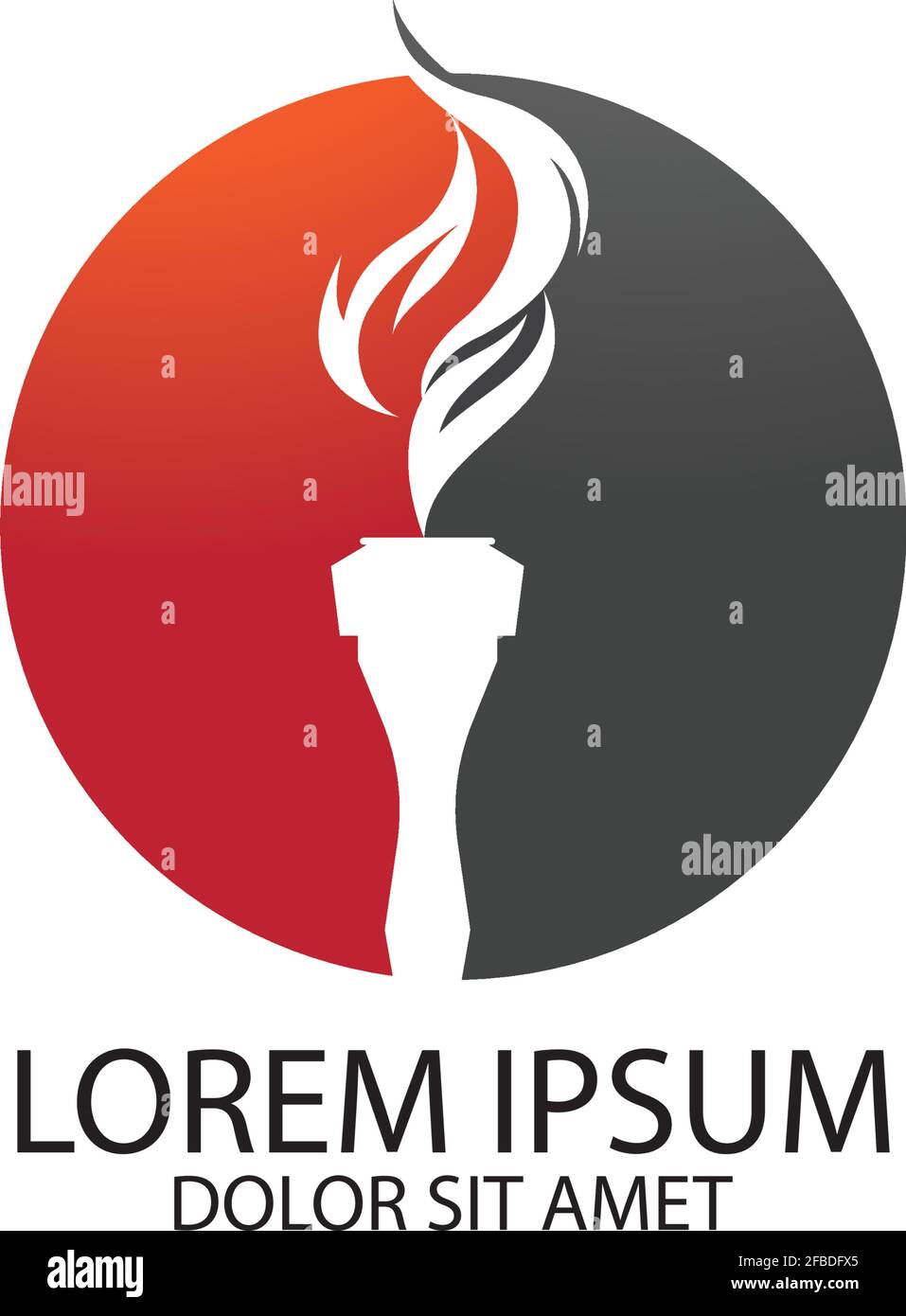 Torch vector icon illustration design template Stock Vector Image & Art ...