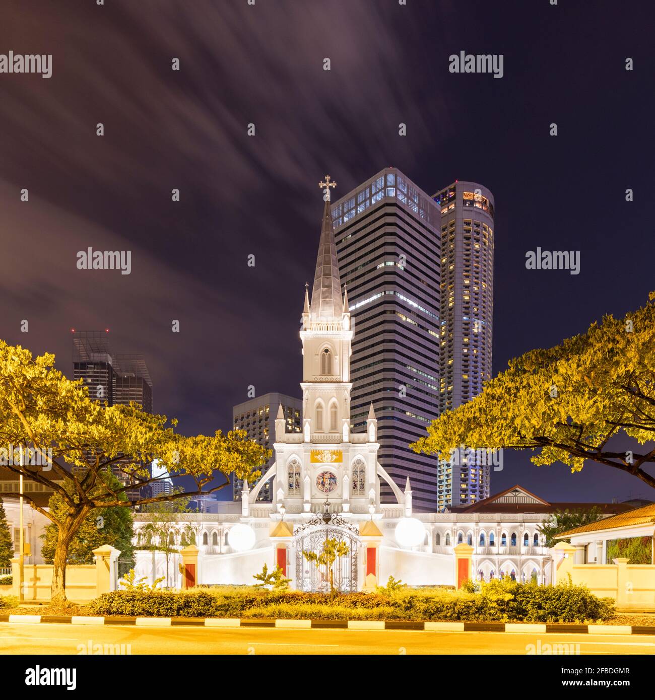 Singapore, Chijmes at night Stock Photo Alamy