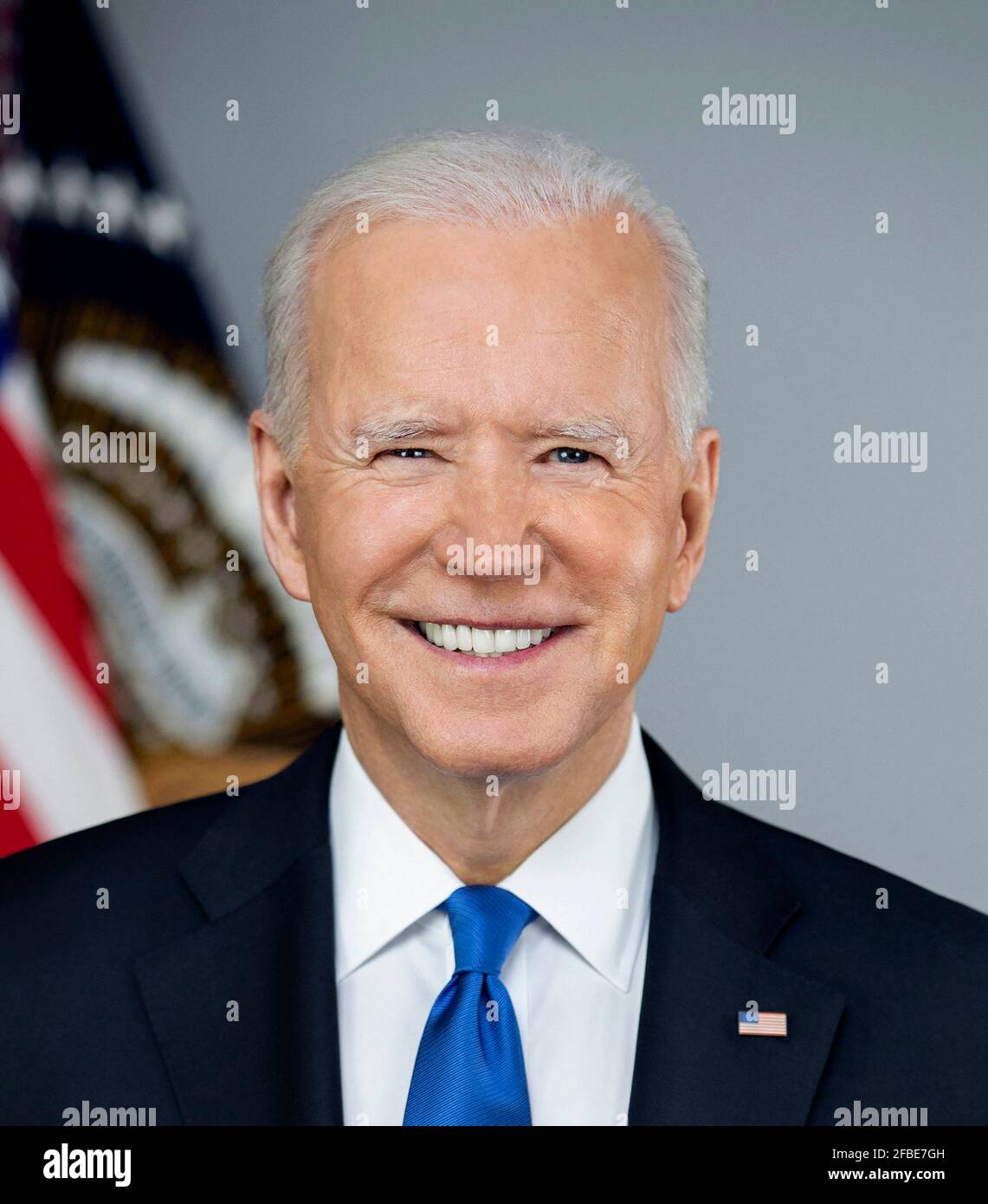 Joe Biden. Portrait of the 46th President of the United States, Joseph Robinette Biden Jr. (b.1942), March 2021. Official White House photo. Stock Photo