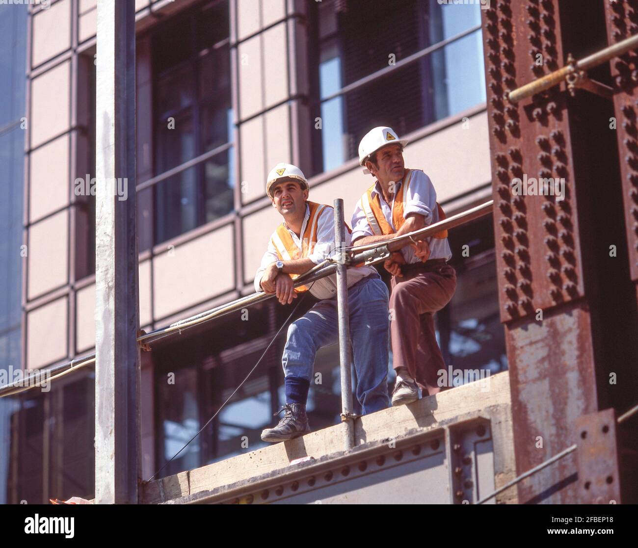 Construction site supervisors, City of London, Greater London, England, United Kingdom Stock Photo