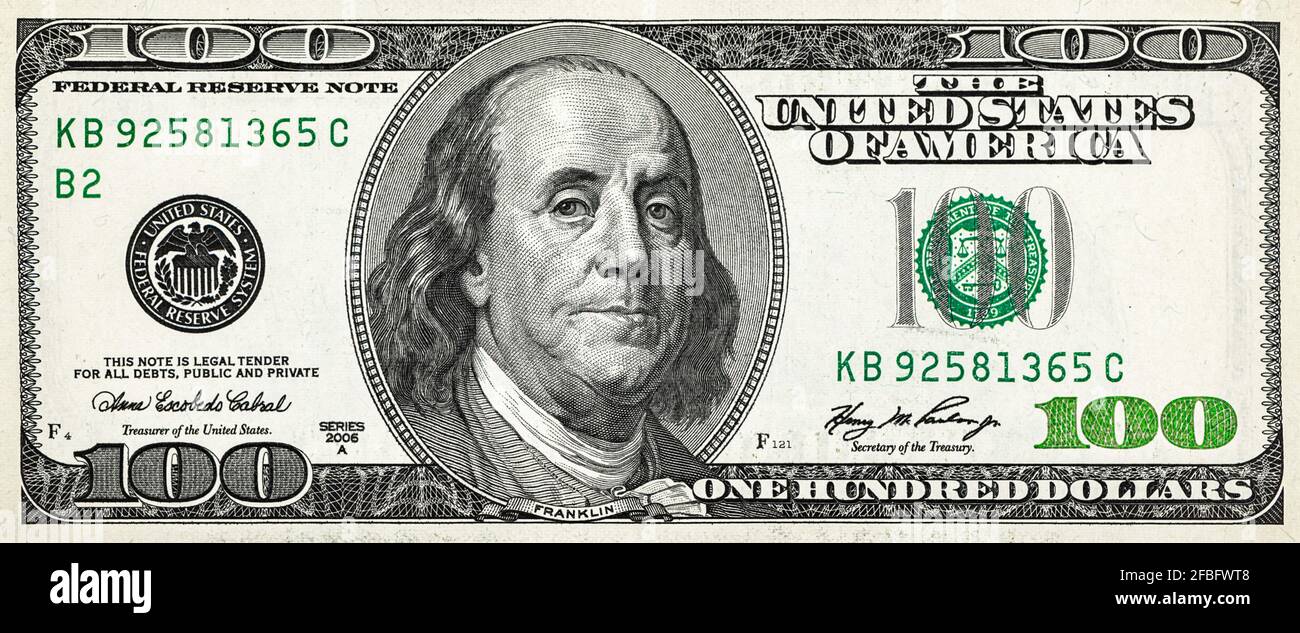 100 dollar bill, USA money, the largest denomination photo Stock Photo -  Alamy