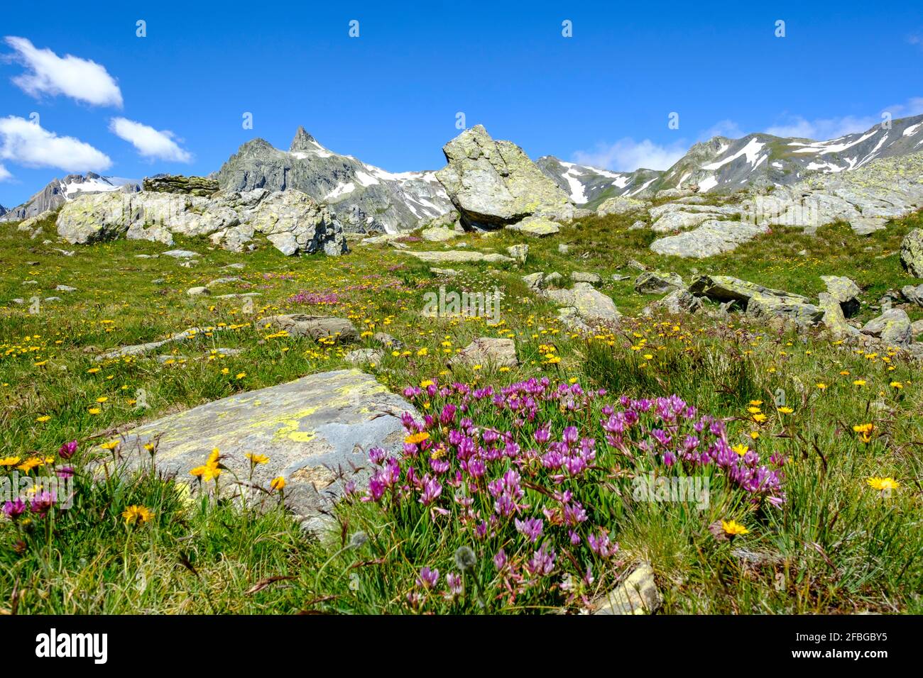 Italy, Aosta Valley, Pain du Sucre at Great Saint Bernard Stock Photo