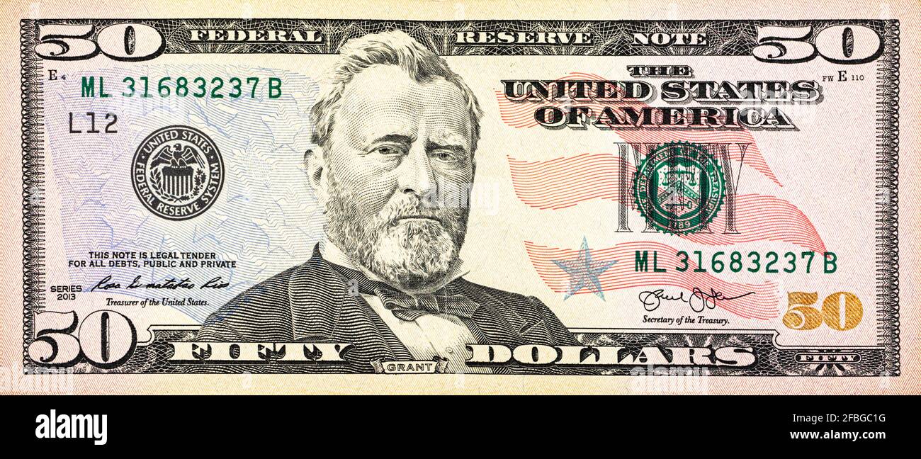Front american 50 dollar bill hires stock photography and images Alamy