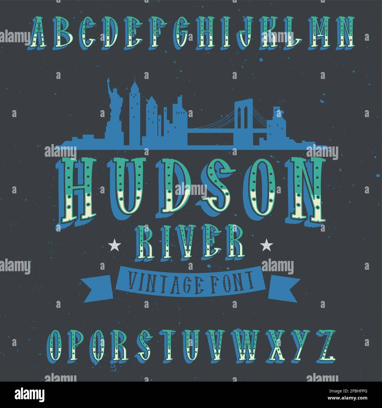 Vintage label font named Hudson. Good to use in any creative labels ...