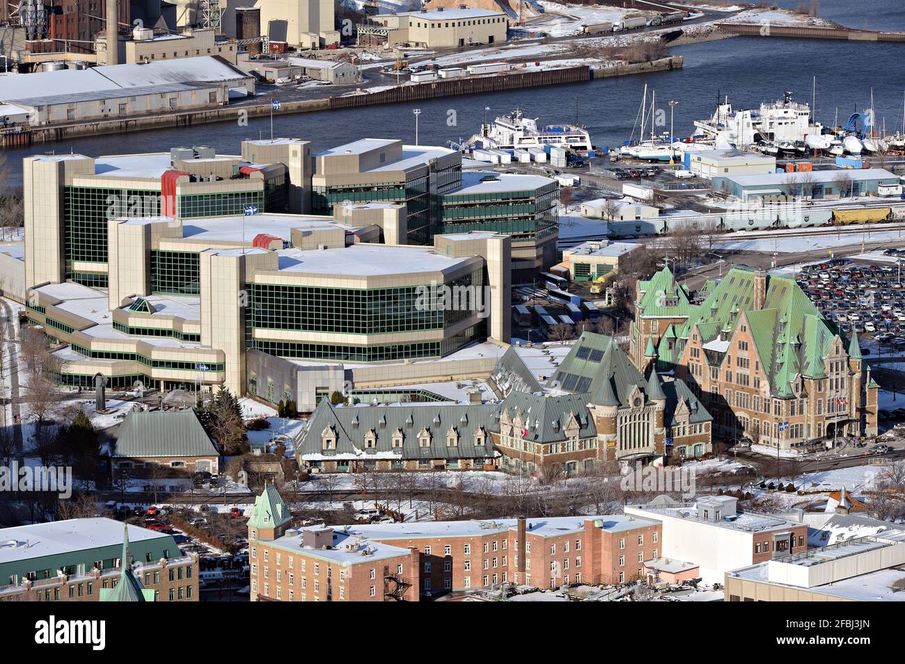 SAAQ building and Gare du Palais in Quebec city Stock Photo Alamy