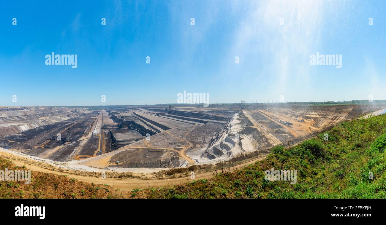 Panorama of vast open-pit mine Stock Photo