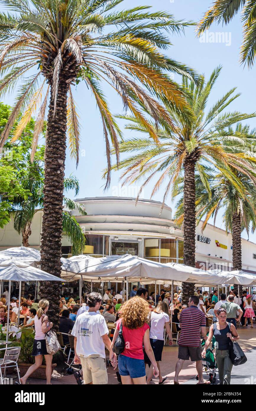 Lincoln Road Shopping Mall Em Miami Beach Foto de Stock Editorial