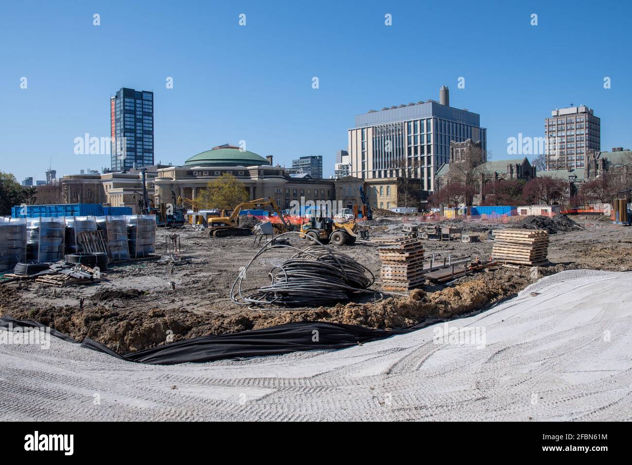 Construction site in the University of Toronto Saint George Campus ...