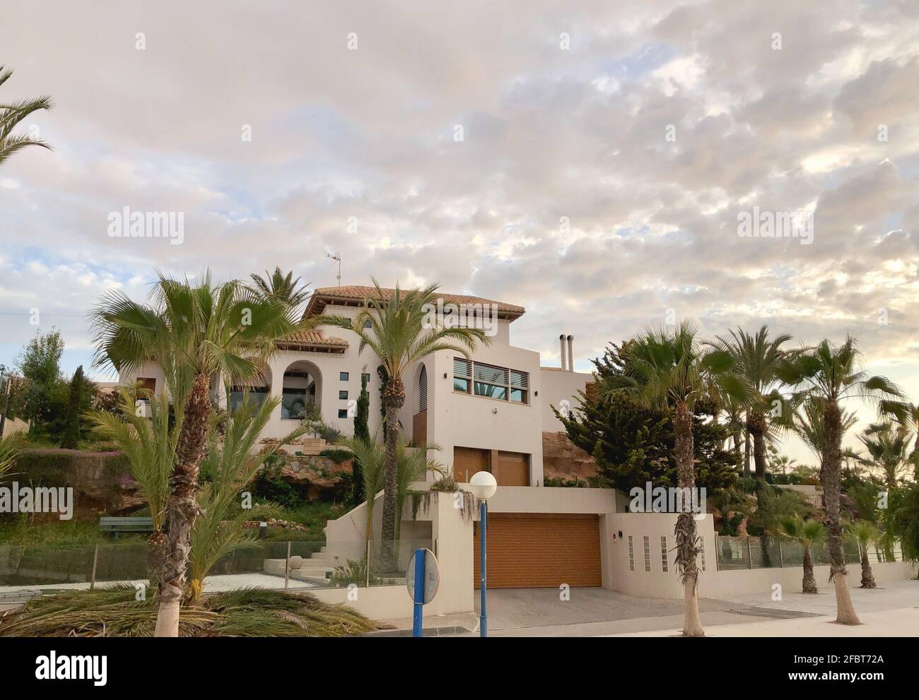 Alicante, Spain April, 2021 Detached luxury villa On beach private