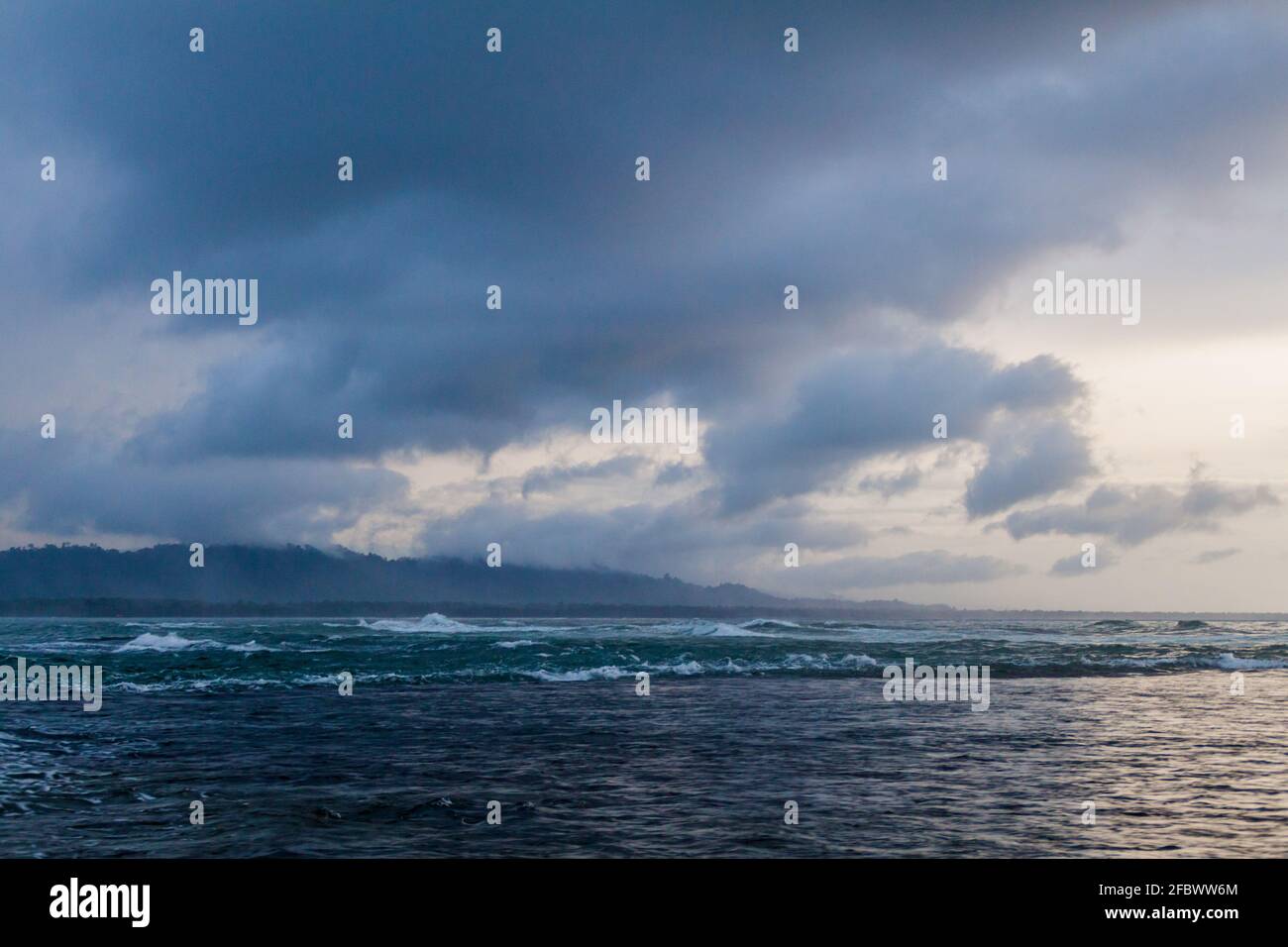 Stormy weather and a sea in Puerto Viejo de Talamanca, Costa Rica Stock Photo Alamy