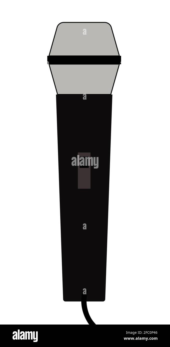 A graphic illustration of a hand held microphone for use as a web ...
