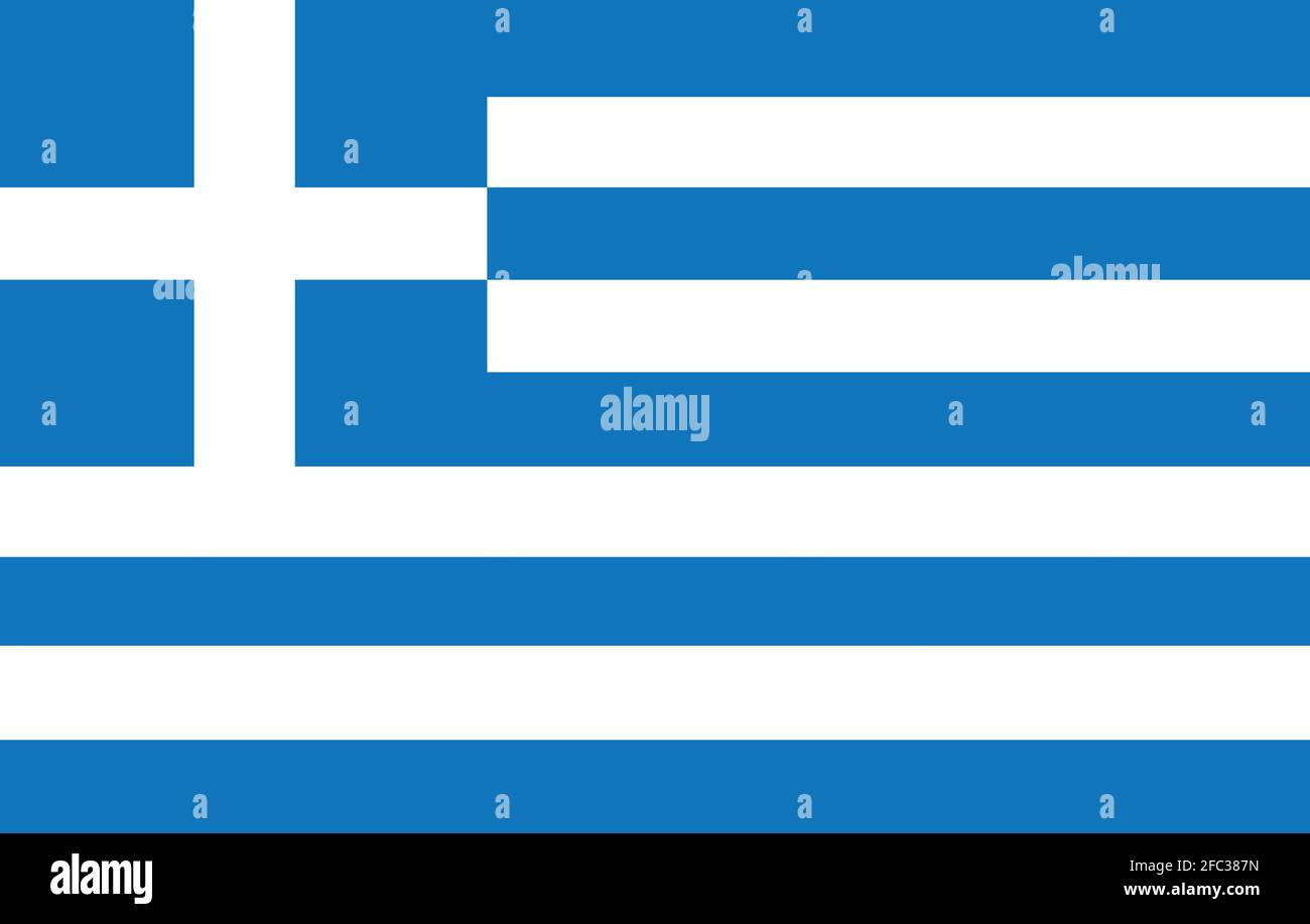 Vector illustration of the flag of Greece Stock Vector