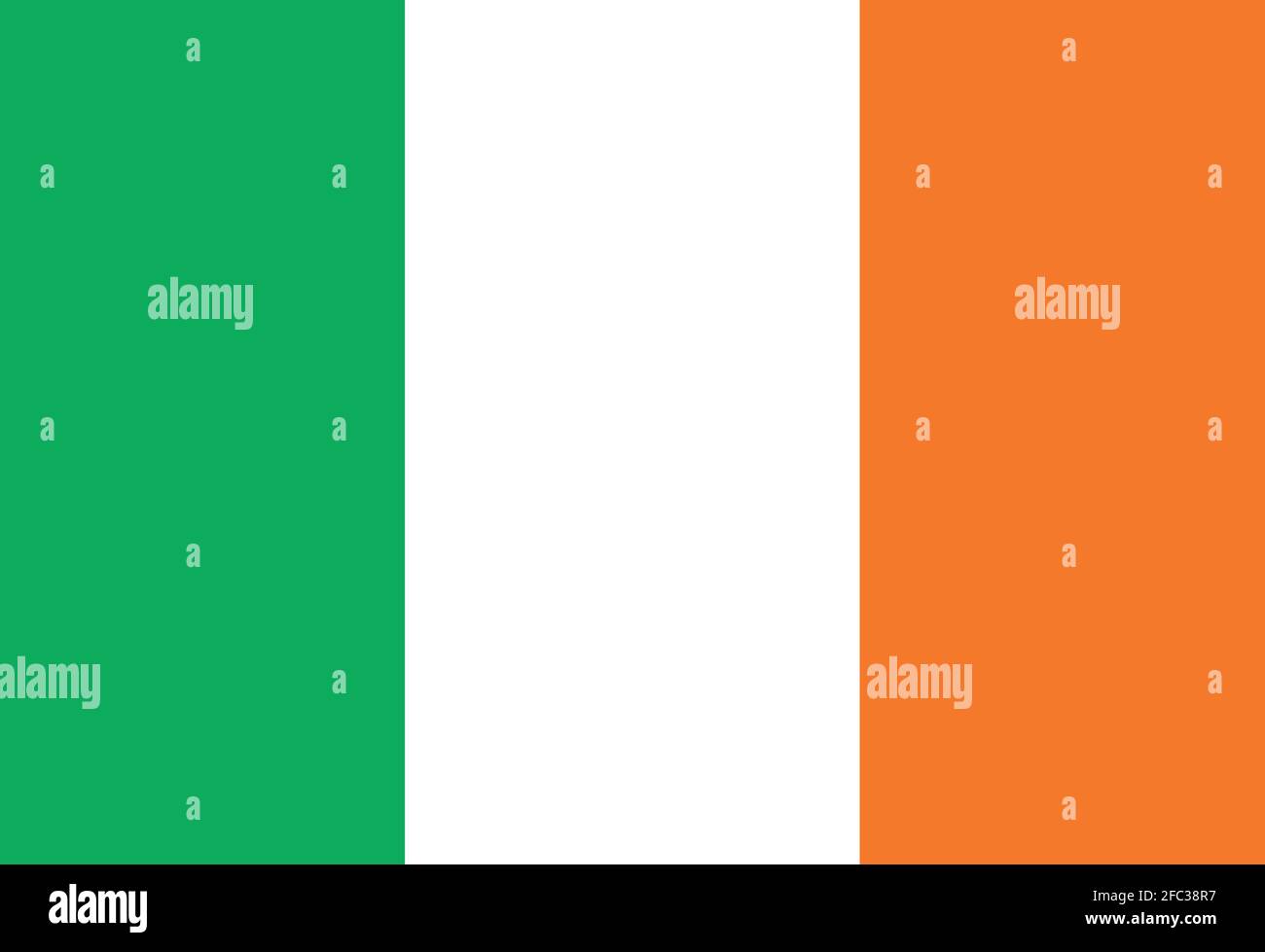 Vector illustration of the flag of Ireland Stock Vector