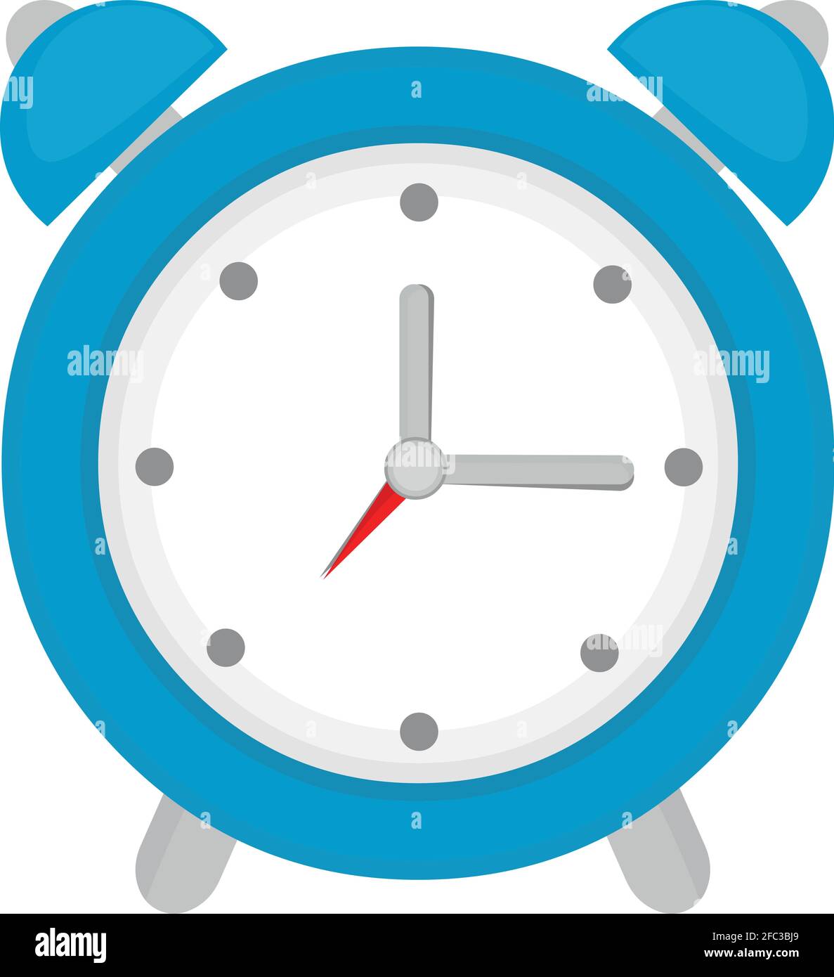 Vector illustration of a blue alarm clock Stock Vector Image & Art Alamy