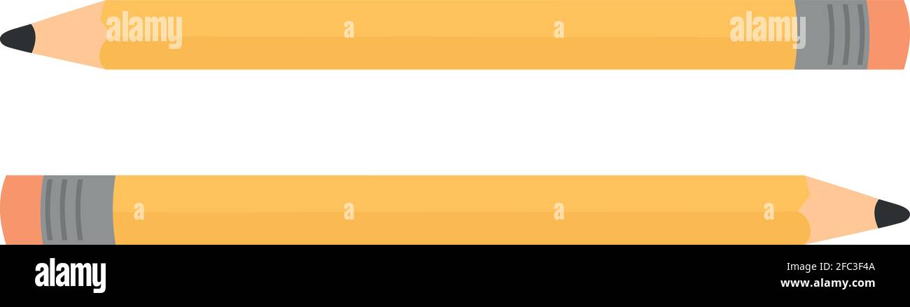 Vector illustration of a classic yellow pencil with eraser Stock Vector ...