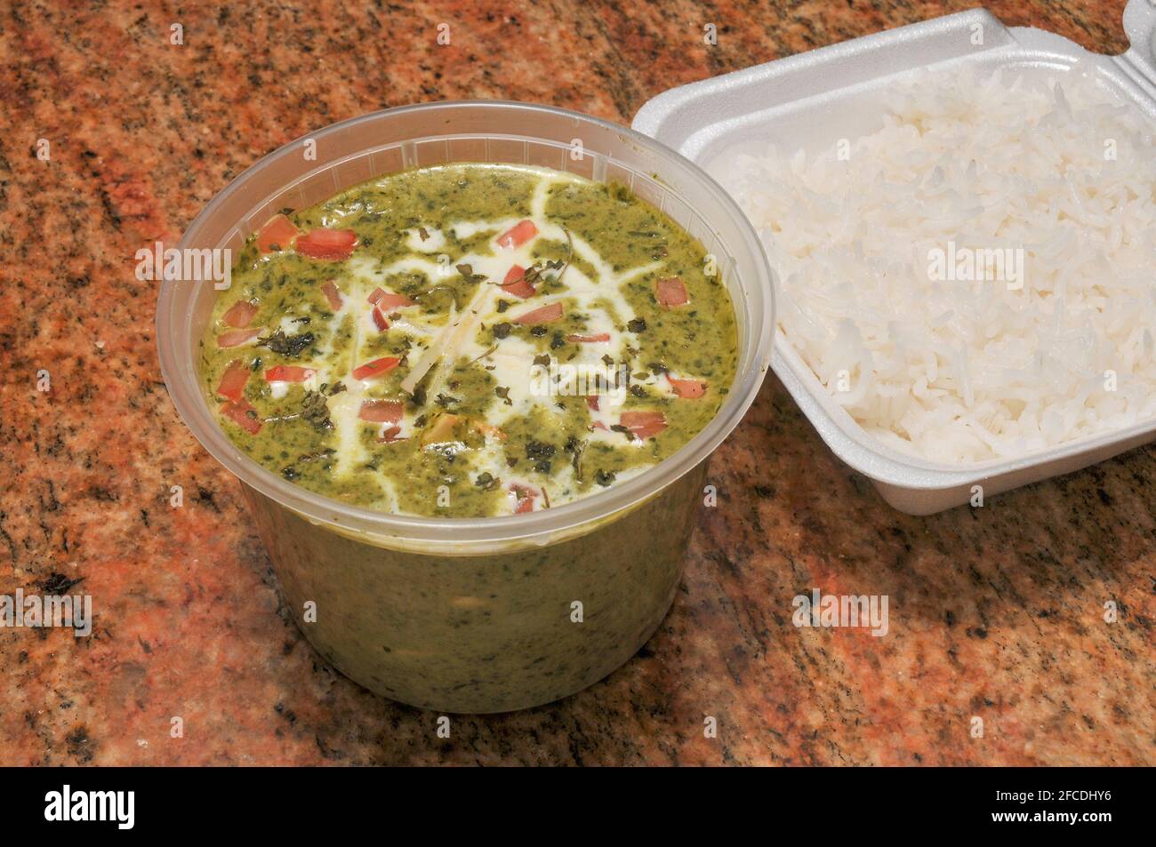 Delicious Indian dish known as spinach saag paneer Stock Photo - Alamy