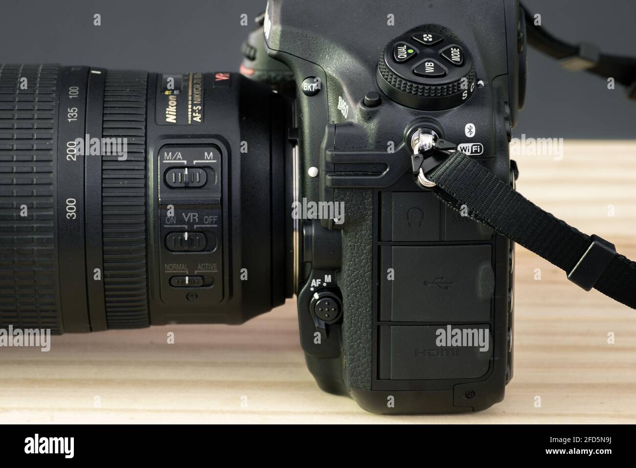 Galle, Sri Lanka 02 17 2021 Nikon D850 side view with a lens