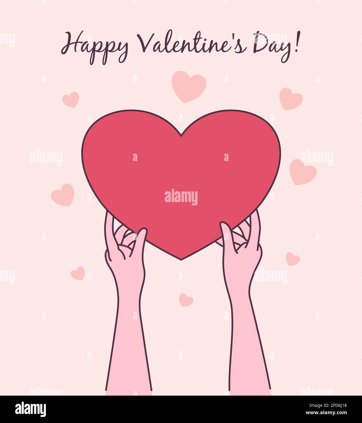 Man hold valentines day Stock Vector Images - Alamy