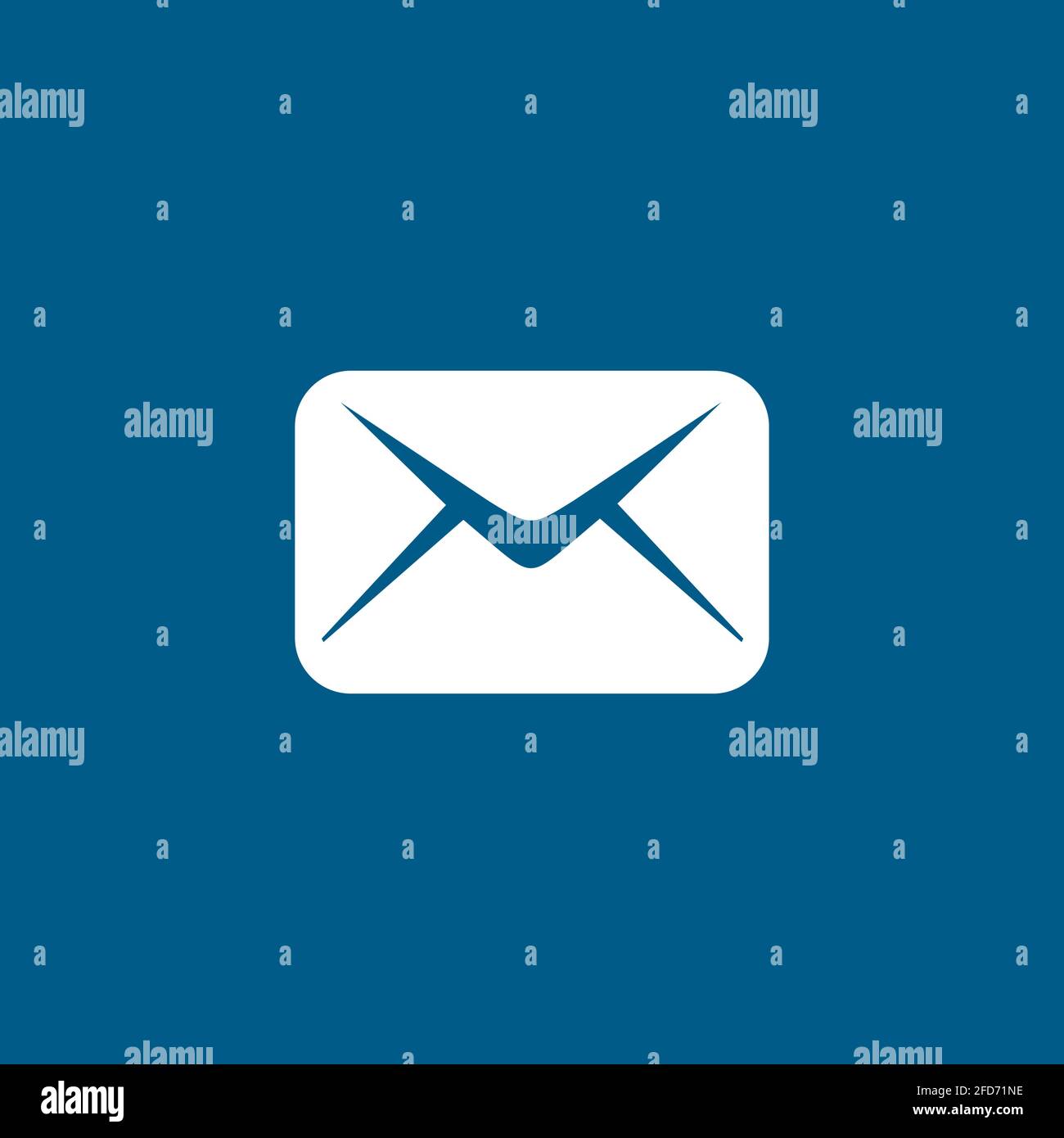 Email Icon On Blue Background. Blue Flat Style Vector Illustration. Stock Vector