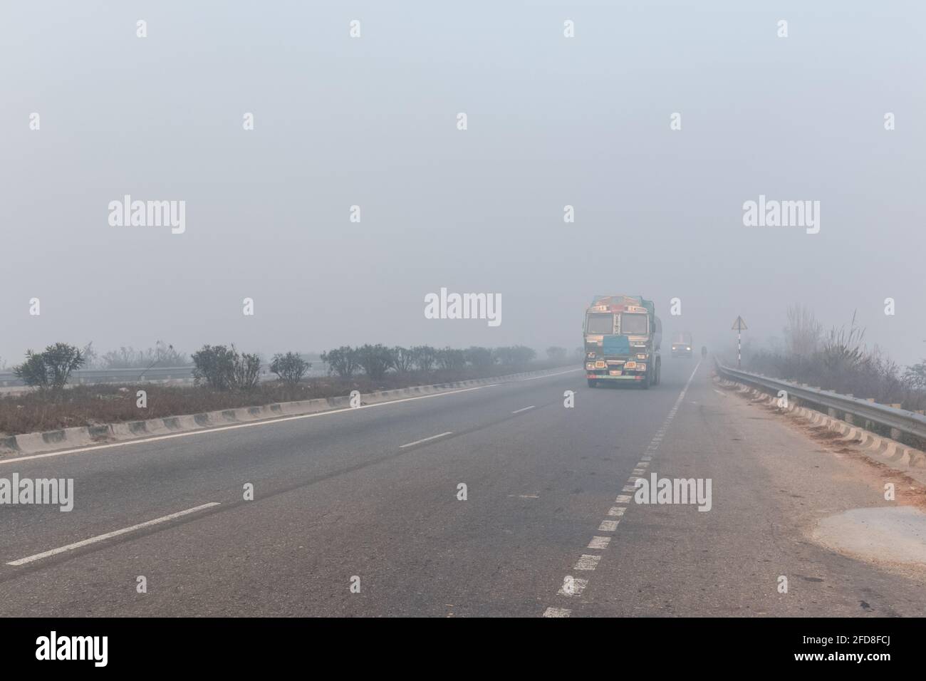 BAREILLY, UTTAR PRADESH, INDIA DECEMBER 2020 Indian Road Highways